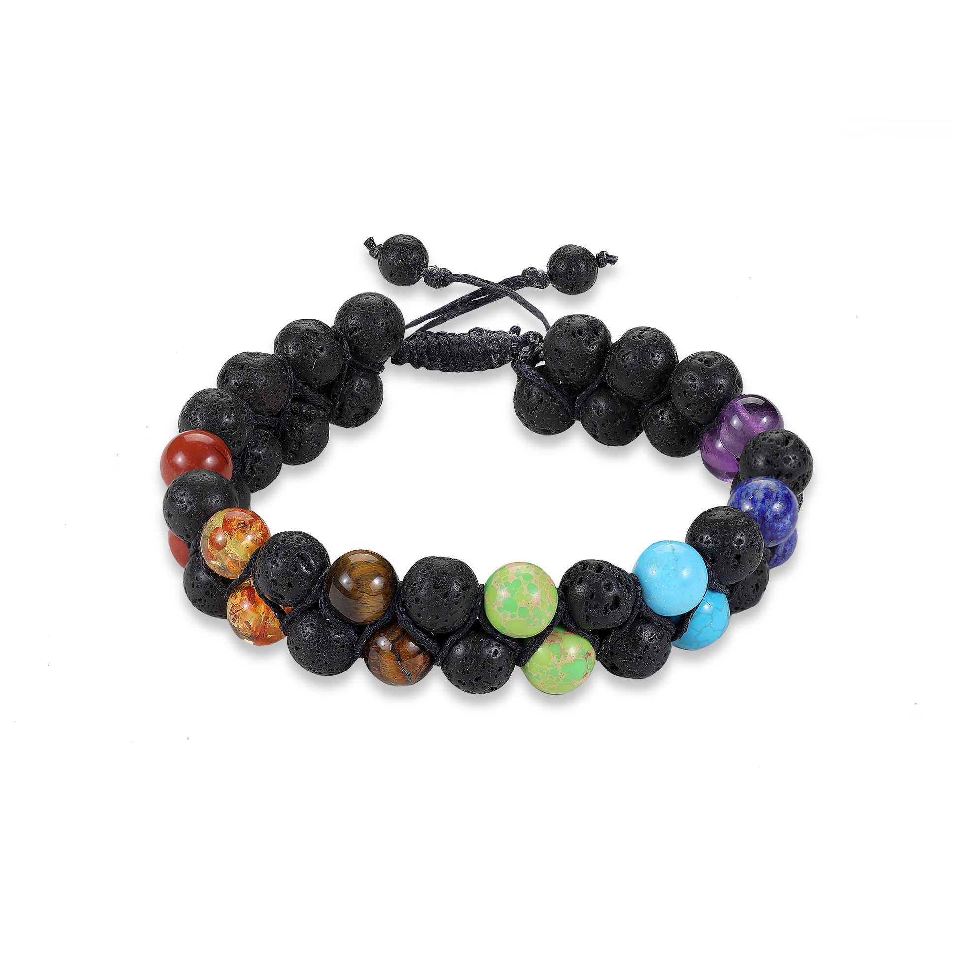 7 chakra with lava bracelet