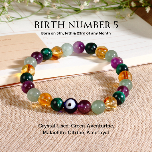 Birth Number 5 Bracelet