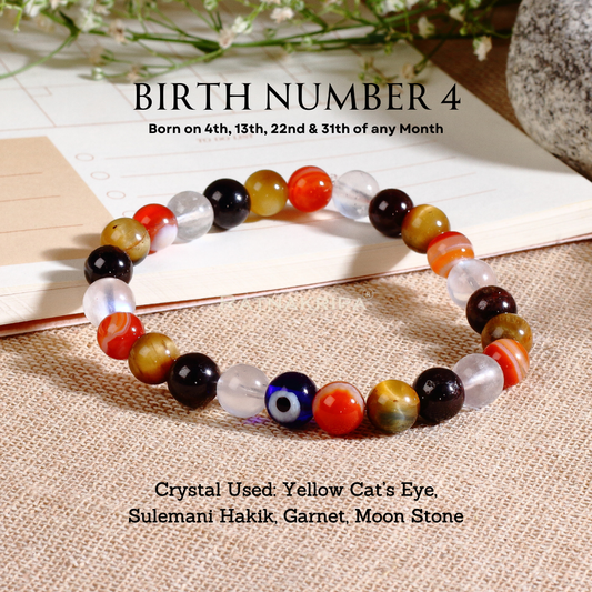 Birth Number 4 Bracelet