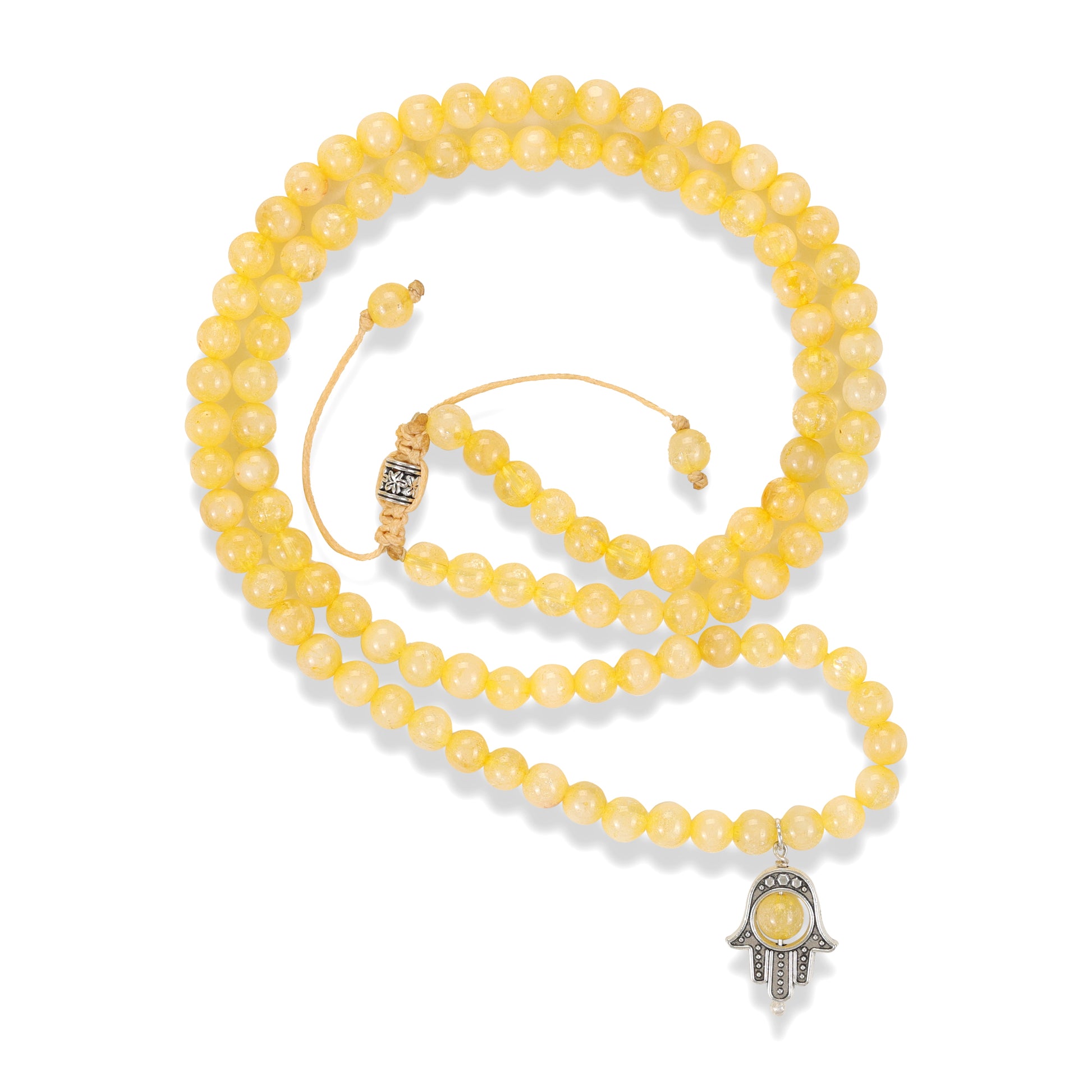 Citrine mala japa mala